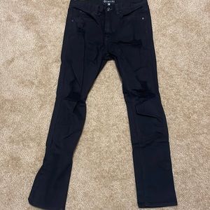 Empyre Black semi-ripped jeans